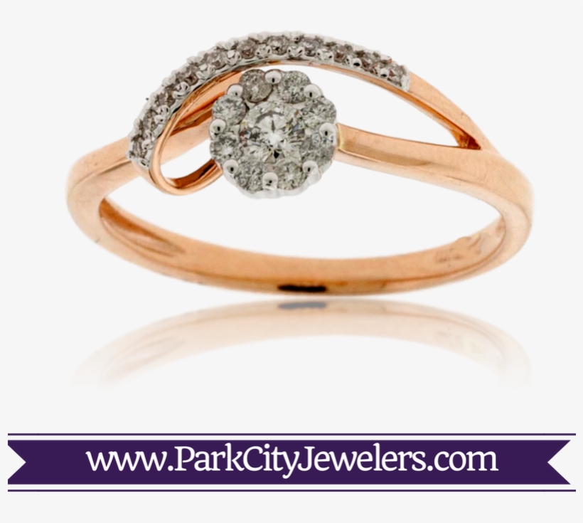 Rose Gold Diamond Ring - Green Amethyst & Diamond Ring, transparent png