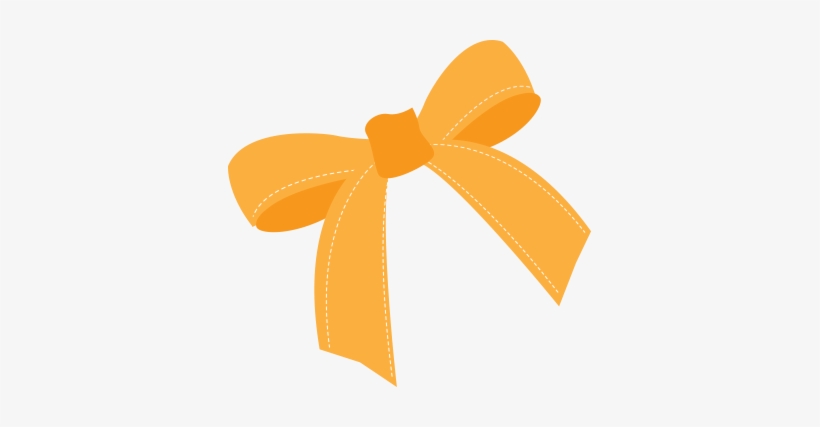 At The Party - Orange Bow Png, transparent png