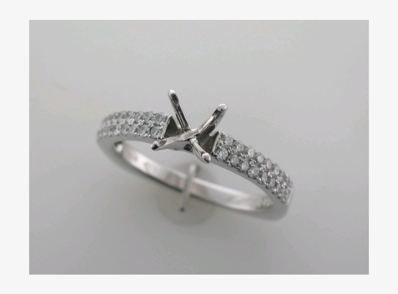 14k White Gold Diamond Mounting - Pre-engagement Ring, transparent png