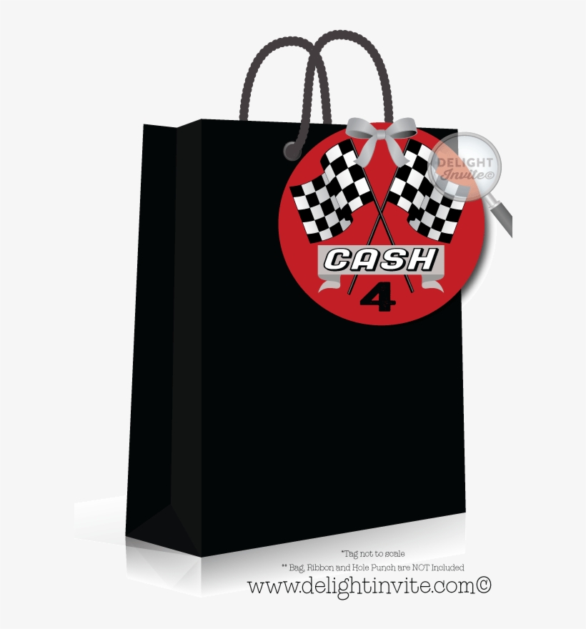 Dragster Racer Birthday Party Favor Tag - Birthday Party Race Car Favor Bags, transparent png