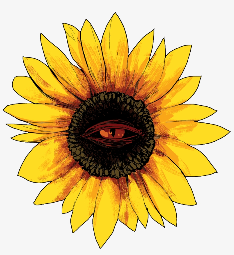 “ Enhancing The Creepy Factor In My Art Tonight Via - Common Sunflower, transparent png
