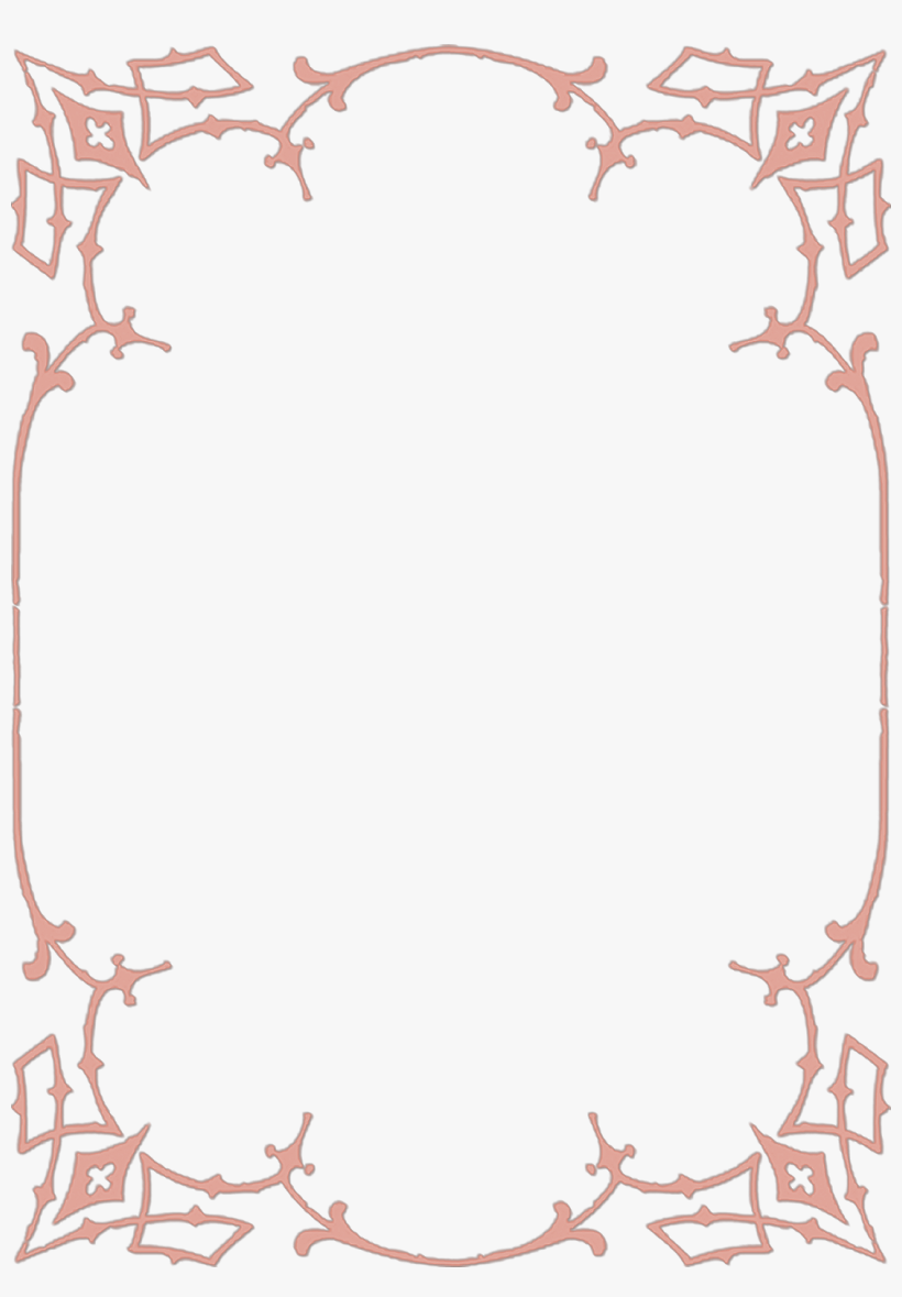Rosy Filigree Frame - Decorative Frames Transparent Background, transparent png
