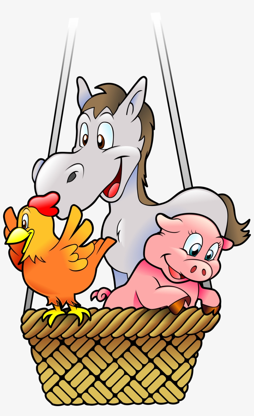 This Free Icons Png Design Of Farm's Animals In A Balloon, transparent png