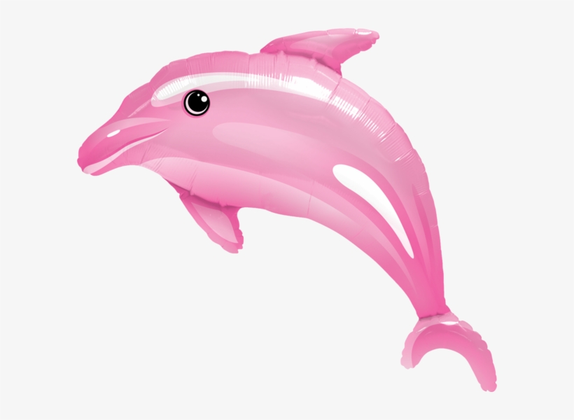 42" Giant Delightful Dolphin Balloon Pink Sea Life - Pink Dolphin Balloon, transparent png