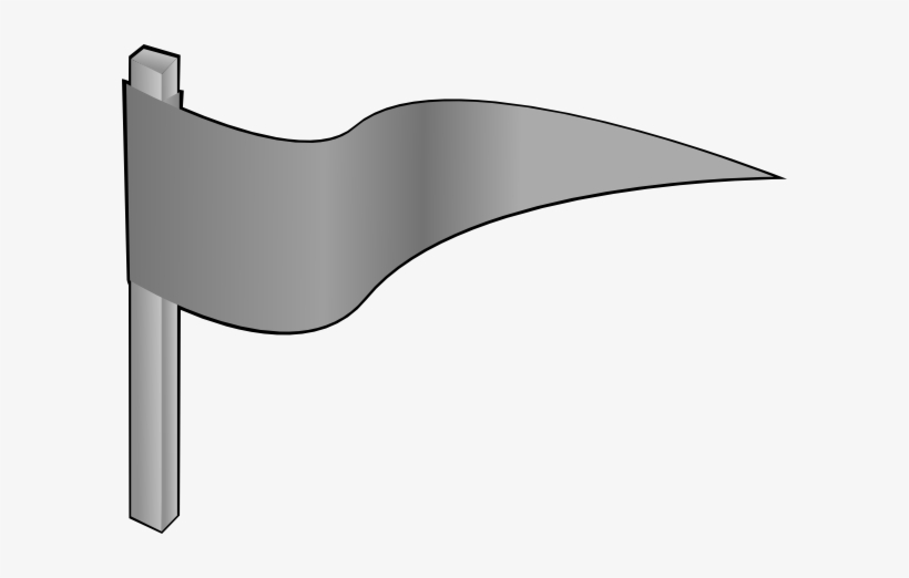 Gray Clipart Flag - Waving Blank Flag Gif, transparent png