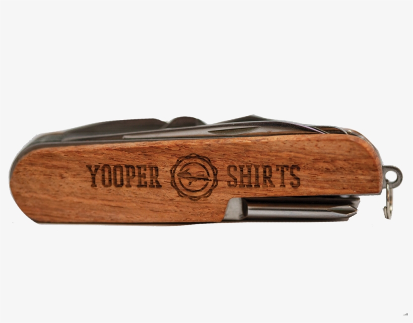 "yooper " 13-function Wood Swiss Army Knife - Swiss Army Knife, transparent png