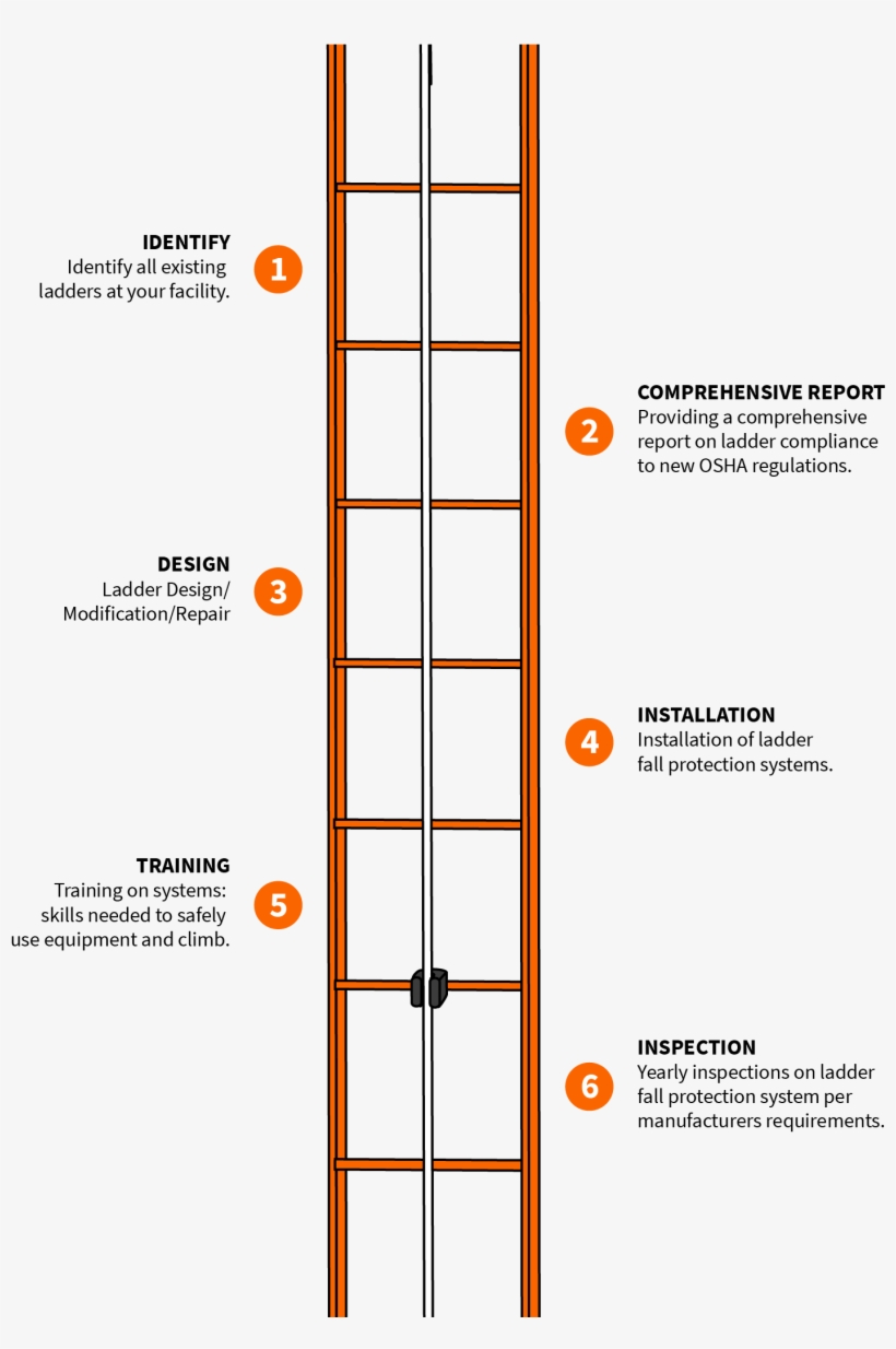 Gravitec Ladder Service - Ladder Fall Protection Per Osha, transparent png