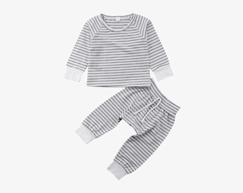 Black & White Stripe Clothing Set - Clothing, transparent png