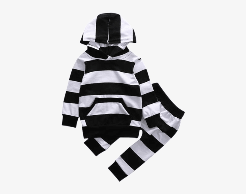 Petite Bello Clothing Set 0-6 Months Black & White - Hoodie, transparent png