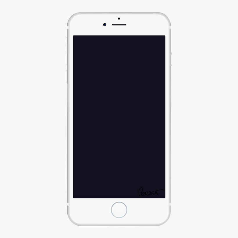 White Anti Glare Toughn Tempered Glass For Iphone 6 - Smartphone, transparent png