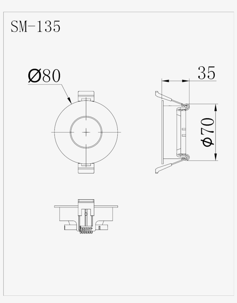 Anti-glare Fixed Downlight - Diagram, transparent png