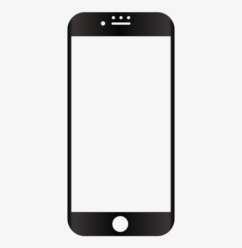 Black Anti Glare Toughn Tempered Glass For Iphone 6 - Mobile Png, transparent png