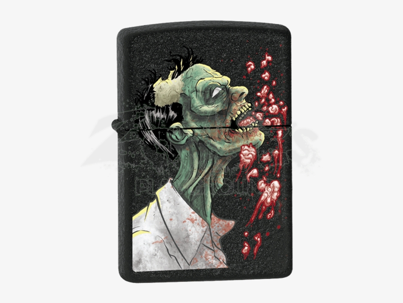 Zombie Brains Zippo Lighter - Zippo Zombie Brains Black Crackle Finish Lighter 7293, transparent png