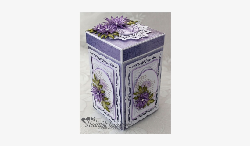 Purple Asters Gift Box - Heartfelt Creations, transparent png