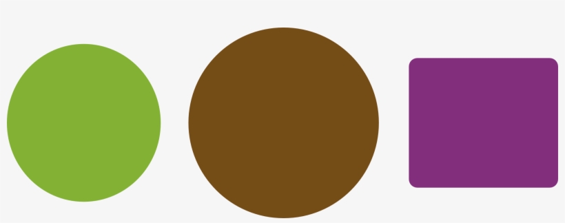 Two Circles And A Square - Brown Circle Transparent Background ...