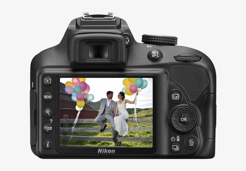 Inicio / Cámaras - Nikon D3400 Dslr Camera, transparent png