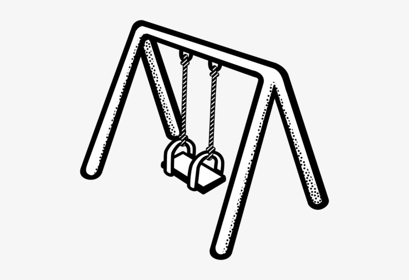 Kid\'s Swing Vector Vectors Swing Clipart Black And White 500x482