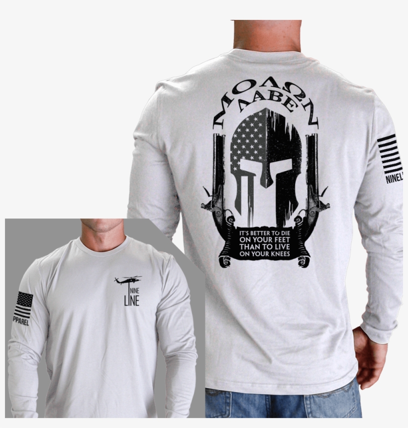 Molon Labe L/s T-shirts - Molon Labe White Hoodie, transparent png