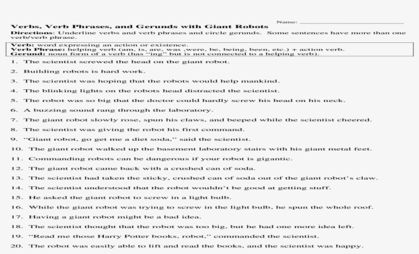Verbs, Verb Phrases, And Gerunds With Giant Robots - Problems Of Implementation Of International Accounting, transparent png