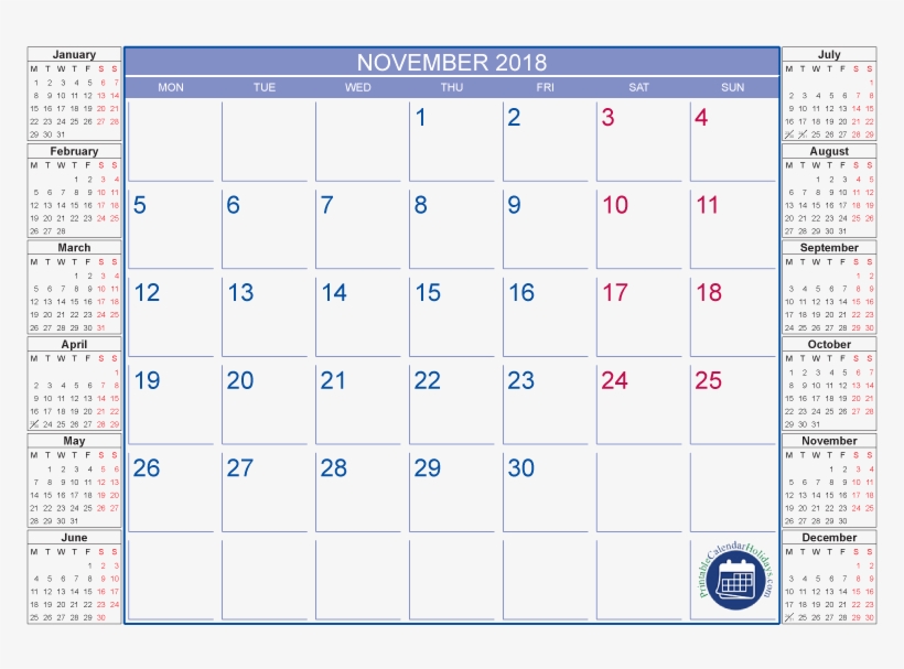 Blank Calendar - February 2018 With Moon Phases, transparent png