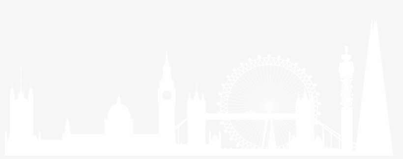 Discover On The Southbank - London Silhouette White Png, transparent png