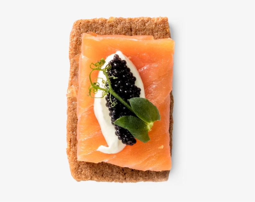 Ginger Thins With Smoked Salmon, Sour Cream And Lumpfish - Smoked Salmon, transparent png