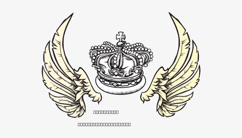 This Free Clipart Png Design Of Crown And Wings Herolday - Tattoo Coroa Com Asas, transparent png