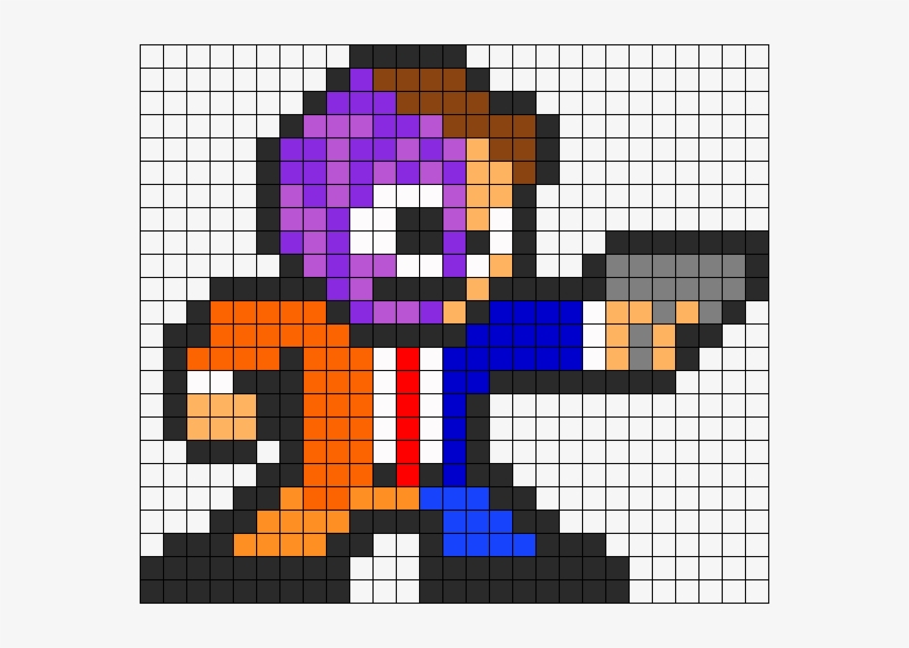 Twoface Perler Bead Pattern / Bead Sprite - Two Face Pixel Art, transparent png