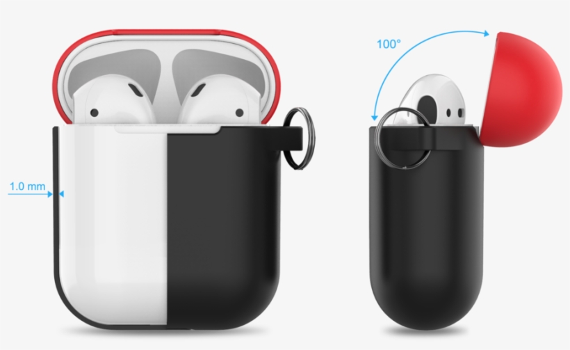 Premium Silicone Two Toned Case For Apple Airpods With, transparent png
