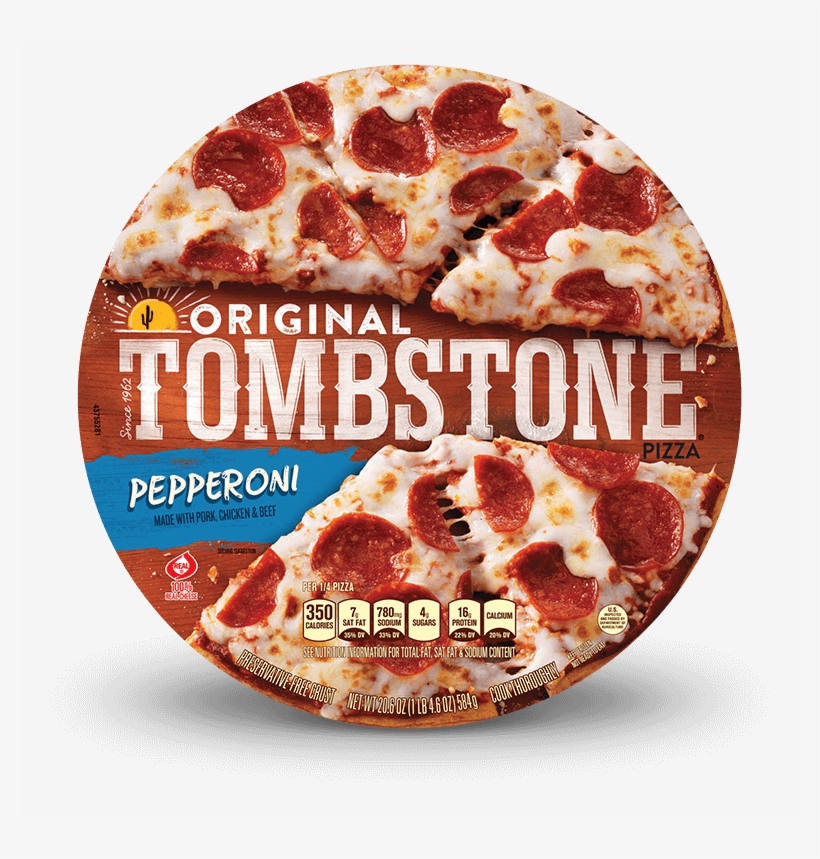 Original Pep Pizza - Tombstone Original Pepperoni Pizza 20.6 Oz., transparent png