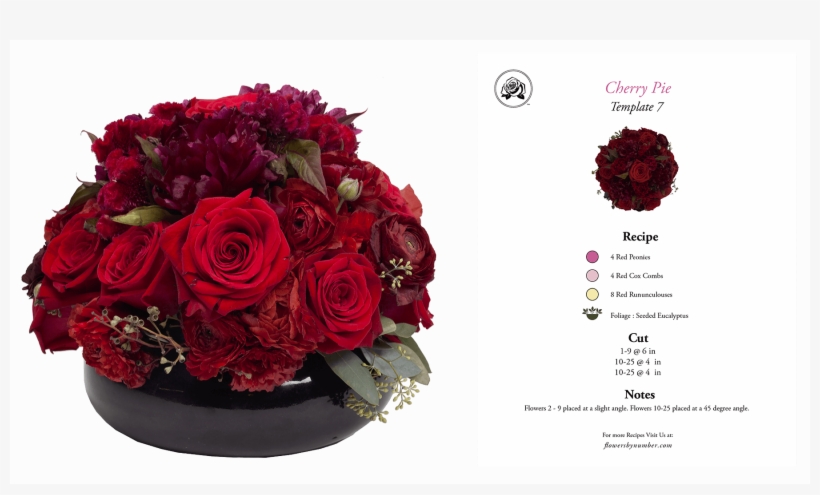 Fbn Arrangement And Recipe 0020 Red Cherry Pie Profile - Bouquet, transparent png