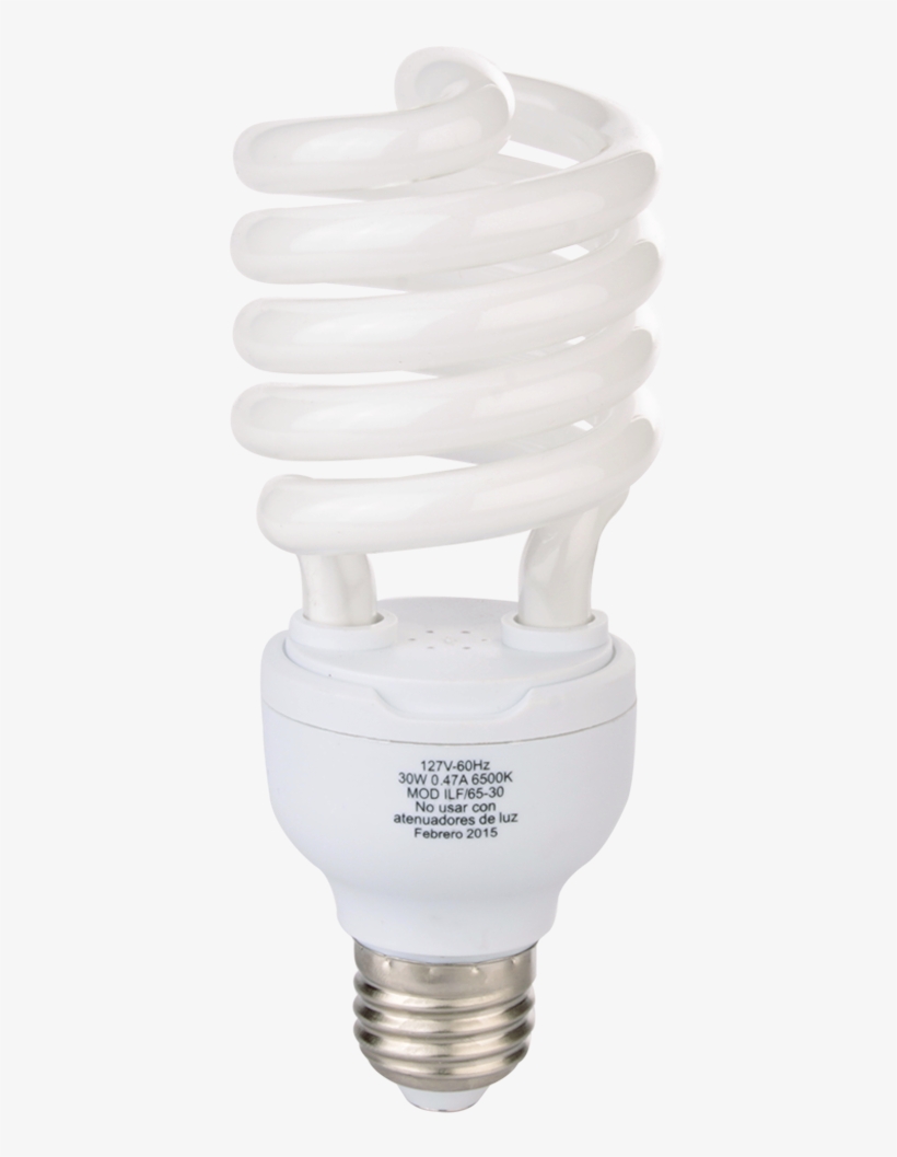 Foco Ahorrador De Espiral Ilf/65-30 - Fluorescent Lamp, transparent png