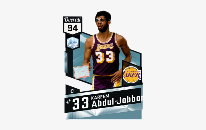 '83 Kareem Abdul-jabbar Myteam Diamond Card - Kyrie 2k17 Rating Card, transparent png