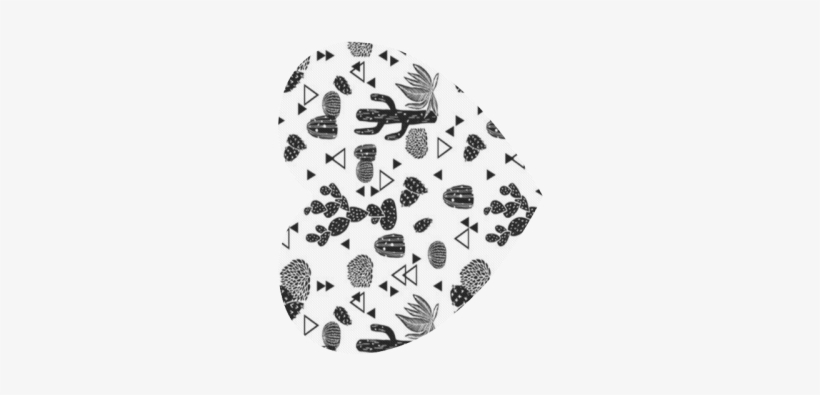 Previous Next - Cactus Fabric - Cactus / Black Andwhite Geo Triangle, transparent png
