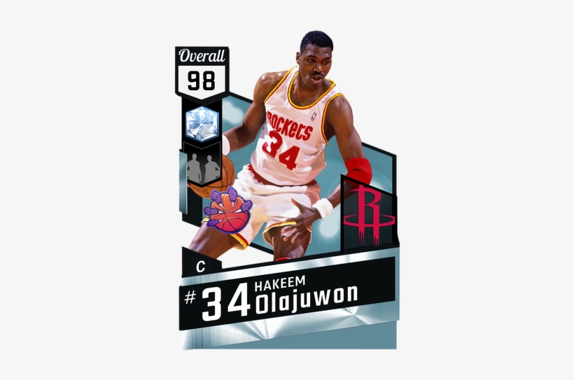'94 Hakeem Olajuwon Diamond Card - Nba2k18 Magic Johnson Card, transparent png