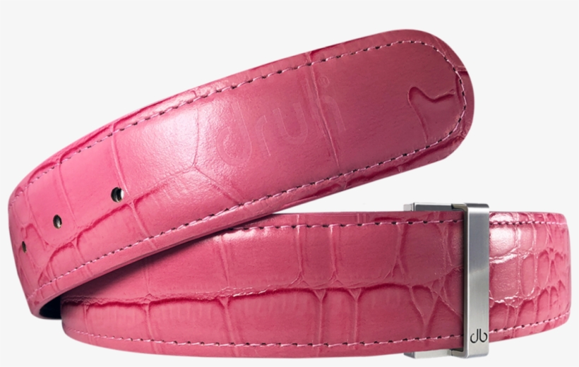Pink Crocodile Texture Leather Belt - Belt, transparent png