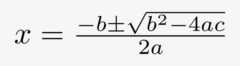 Download Transparent Quadratic Formula - PNGkit