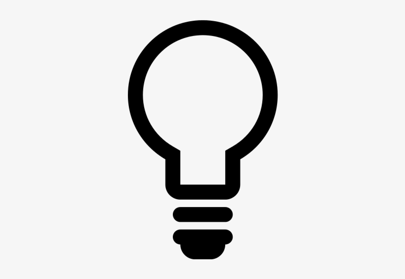 Simpleicons Interface Light Bulb Outline - Light Bulb Outline Png, transparent png