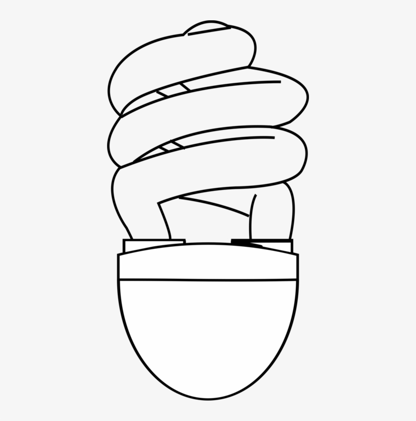 Incandescent Light Bulb Compact Fluorescent Lamp Lighting - Cfl Clip Art, transparent png