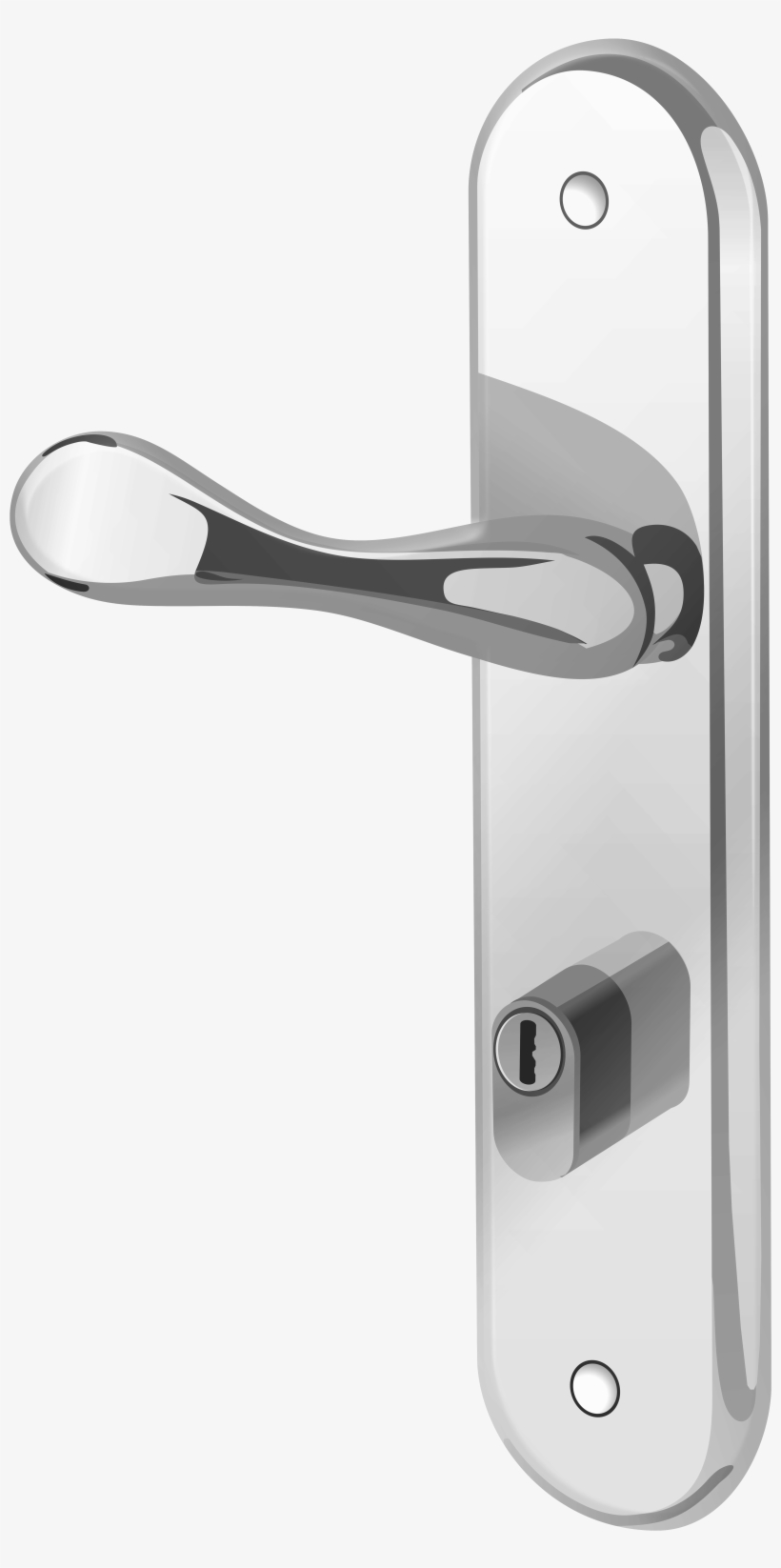 Silver Door Handle Png Clip Art, transparent png