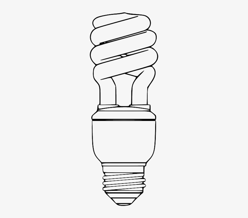 Green, Icon, Outline, Drawing, Lamp, Silhouette Compact Fluorescent