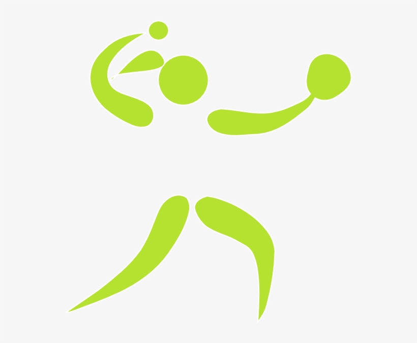 Light Green White Outline - Softball Stick Figure Pitcher, transparent png