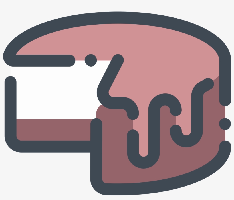 Double Chocolate Cake Icon - Vector Piece Cake Png, transparent png