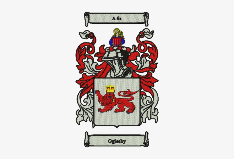 Oglesby Crest Logo Digitization By Finest Digitizing - James Family Crest Wales, transparent png
