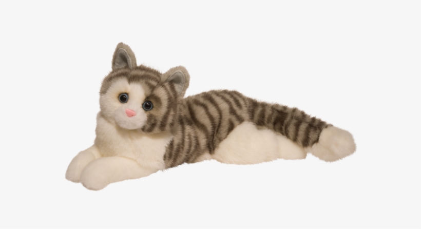 Black And White Tabby Stuffed Animal, transparent png