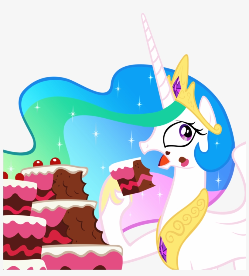 66931 Safe Solo Princess Celestia Vector Open Mouth - Celestia Cake, transparent png