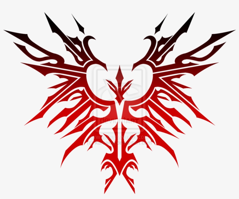 Dragon Heart Tribal V3 Red By Kuroakai Icon - Cool Guild Emblems With Transparent Background, transparent png