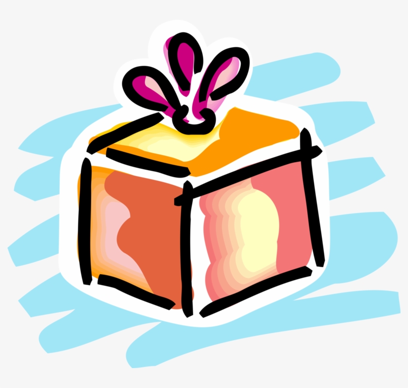Vector Illustration Of Gift Wrapped Birthday, Anniversary,, transparent png