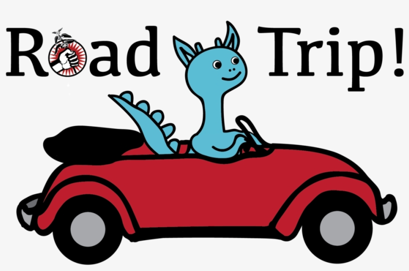 Road Trip Gift Box - Cartoon, transparent png