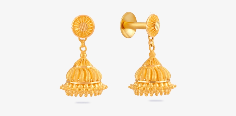 Jos Alukkas - Gold Earrings, transparent png
